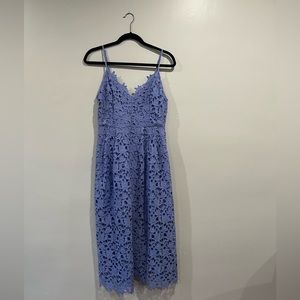 ASTR The Label Purple Lace Midi Formal Dress